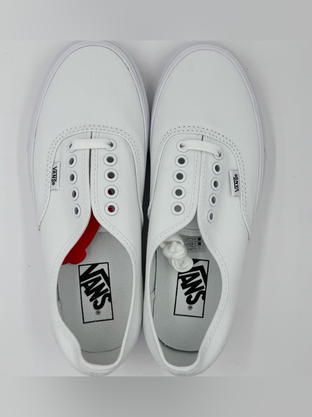 VANS Authentic Sneaker Shoes, True White, Men 6.5 (Women 8) - New